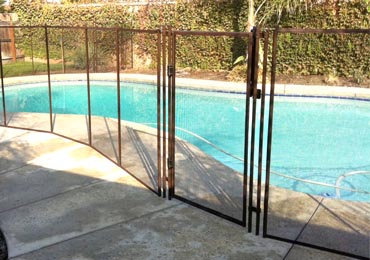 Brown Pool Fence