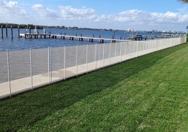 White Pool Fence